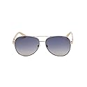 GUESS Women's GU00173 Aviator Sunglasses, Shiny Rose Gold, 60mm