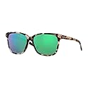 Costa Del Mar Womens May Round Sunglasses, Tiger Cowrie/Green Mirrored Polarized-580G, 57 mm