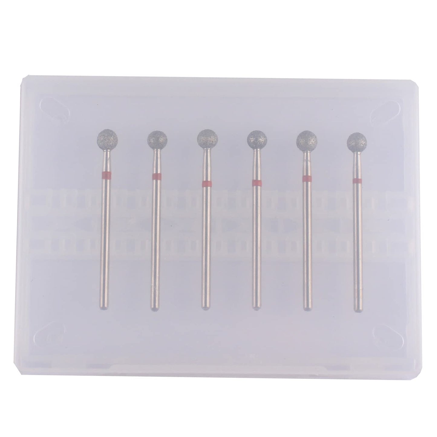 MZCMSL 6pcs Pro Diamond Ball Bits,Cuticle Drill Bit Set for Russian Manicure,3/32 Shank efile Bit (?5.0mm)