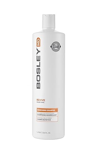 BosRevive Nourishing Shampoo for Thinning Hair (Color Safe) - DHT Blocker, Sulfate-Free, Vegan Formula with Biotin, Saw Palmetto & Rosemary