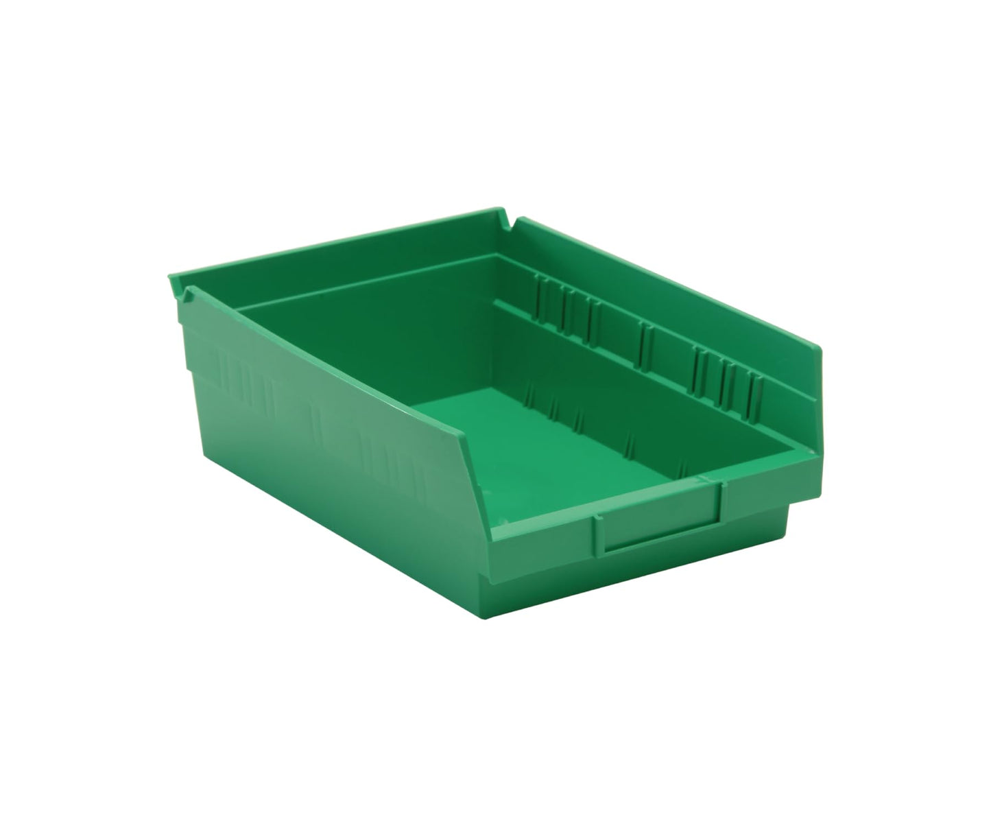 Quantum Storage Systems QSB107GN 20-Pack 4" Hanging Plastic Shelf Bin Storage Containers, 11-5/8" x 8-3/8" x 4" , Green