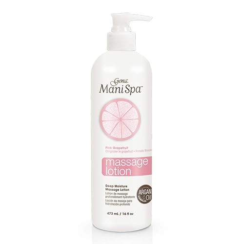 Gena Mani Spa Massage Lotion - Deep Moisturizing Body Lotion for Massages Therapy with Argan Oil, Massage Cream for Hands, Feet & Body, 16 fl oz