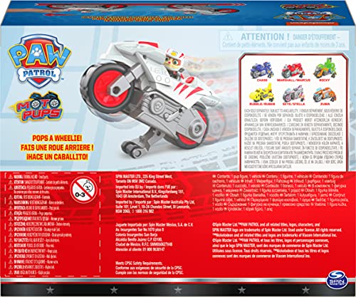 PAW Patrol, Moto Pups Wildcat’s Deluxe Pull Back Motorcycle Vehicle with Wheelie Feature and Toy Figure