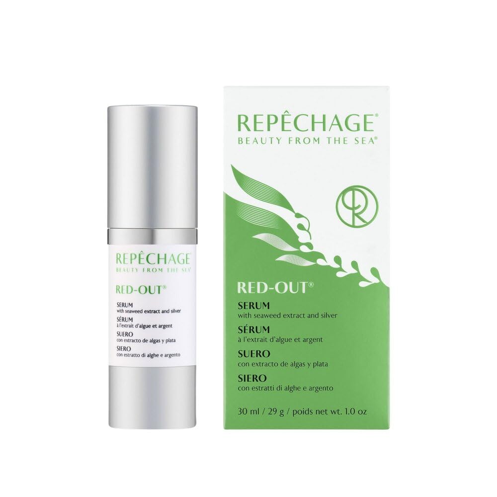 Repechage Red-Out Serum with Seaweed Extract, Silver & Hyaluronic Acid - Cooling, Lightweight Hydration Serum Moisturizer for Sensitive Skin