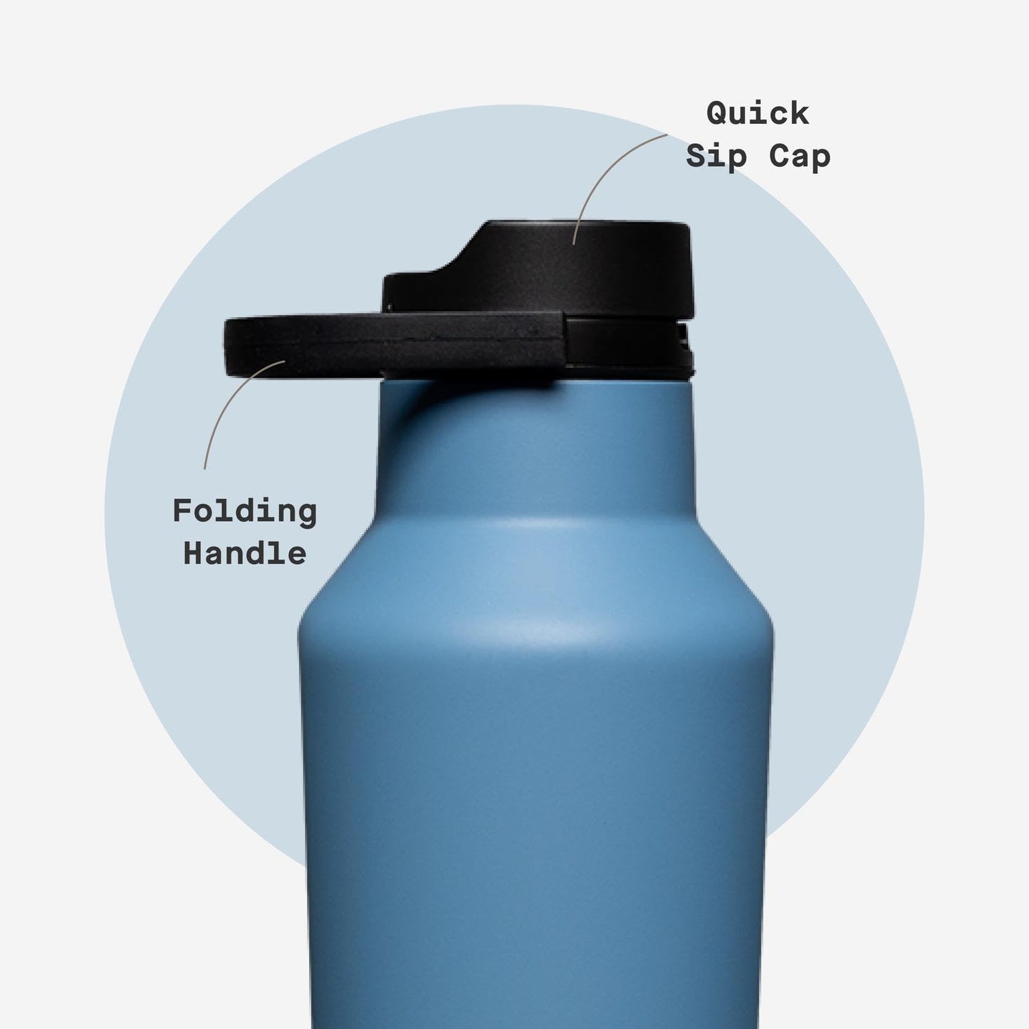 Corkcicle Sport Canteen - Keeps Drinks Cold 25 Hours - Stainless Steel Water Bottle - Triple-Insulated - Spill-Proof - Summer Drinkware Gift - Keeps