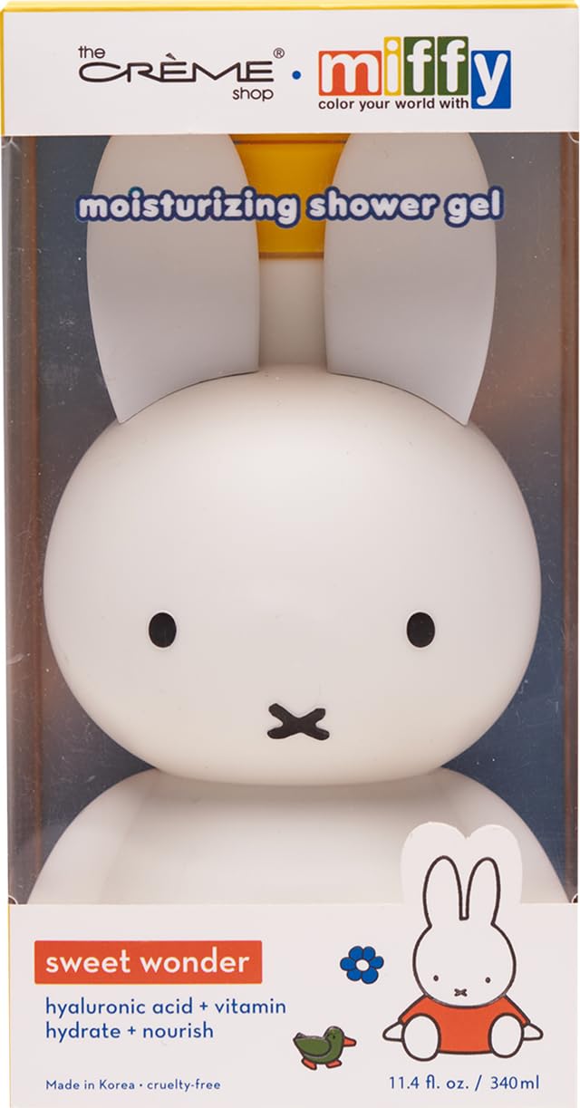 The Crme Shop Miffy Sweet Wonder Shower Gel, Body Wash with Hydrating and Nourishing Hyaluronic Acid and Vitamin C, Miffy Pump Bottle, Strawberries
