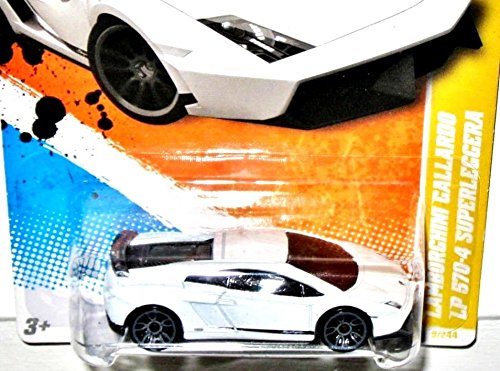 Hot Wheels LAMBOURGHINI Gallardo LP 570-4 SUPERLEGGERA in White 2012 New Models 1:64 Scale Collectible Die Cast Car #009