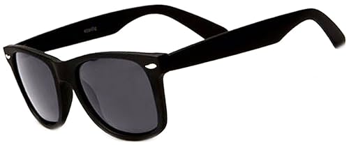 Retro Rewind Polarized Sunglasses (Black Matte, Polarized)