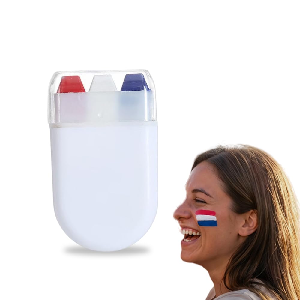 Face Paint Stick, Washable National Flag Face Paint Stick for 2026 Football Rugby Baseball Soccer, Eye Black Face & Body Paint for Outdoors Game