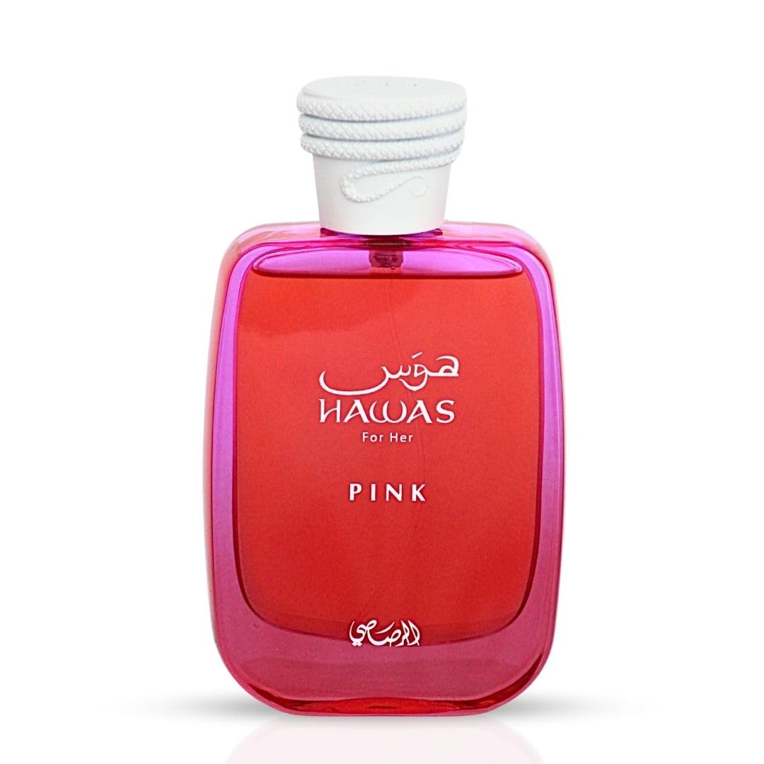 RASASI Hawas Pink For Her Eau de Parfum Spray 100ml (3.4 oz) - Floral Fruity Perfume for Women with Neroli, Vanilla, Cotton Candy & Marshmallow |
