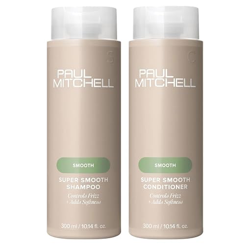 Paul Mitchell Super Skinny Smooth Gift Set with Shampoo, Conditioner, and Serum for Frizz Control, Heat Protection, and Color Protection