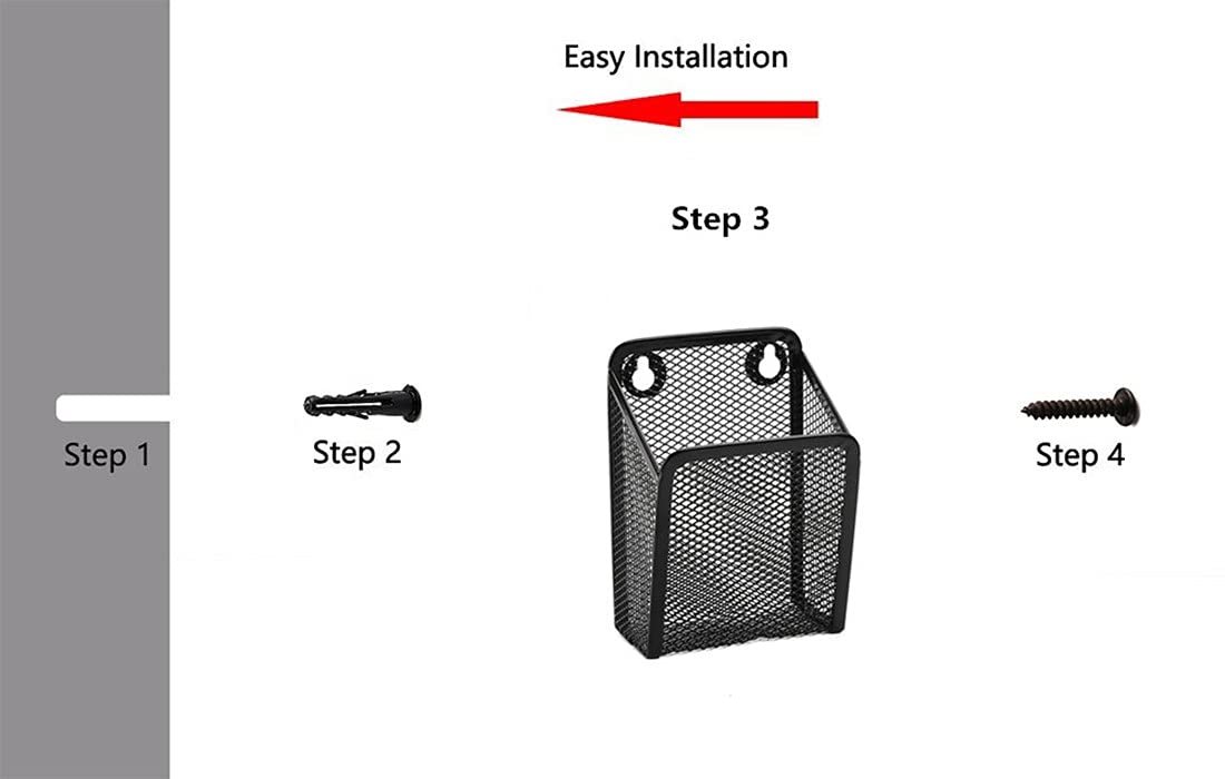 LANTWOO Remote Control Holder Wall Mount Media Organizer Storage Box