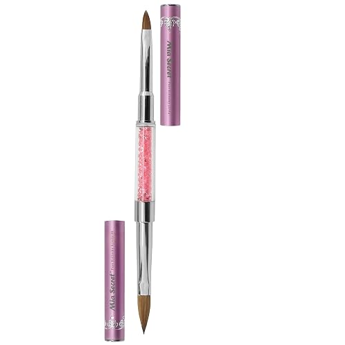 Mia Secret PREMIER NAIL BRUSHES 100% Kolinsky Hair MADE IN USA Prenium Nail Art Brushes (Pink, 8 OR / -4 OR) Beauty & Personal Care Mia Secret