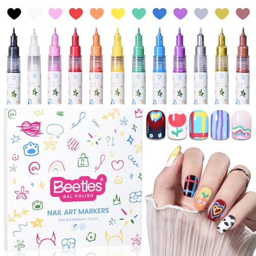 Beetles Gel Nail Polish Set,14+3 Colors Beauty Advent Calendar 2024 Box Red Green Pink Gold Silver Glitter Glow In The Dark Nail Polish Glitter Top Beauty and Personal Care beetles Gel Polish Default Title