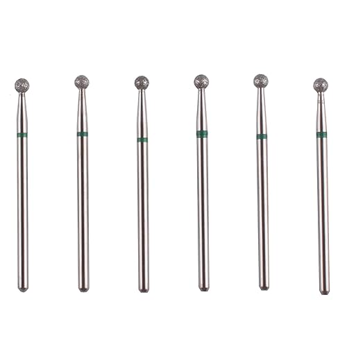 MZCMSL 6pcs Ball Head Cuticle Nail Drill Bits for Nail Prep,3/32 Shank Electric Nail Tool (?3.0mm)