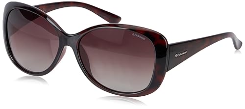 Polaroid Sunglasses Women's P8317/S Butterfly Sunglasses, Havana, 58 mm