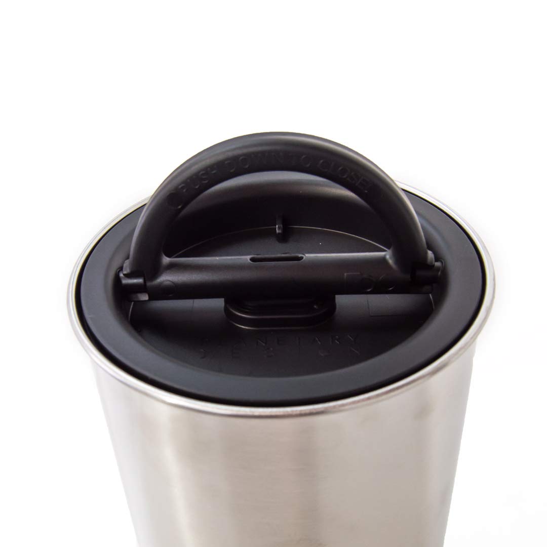 Planetary Design Airscape Stainless Steel Coffee Canister | Food Storage Container | US Patented Inner Plunger Lid REMOVES Excess Oxygen | Don't Buy…