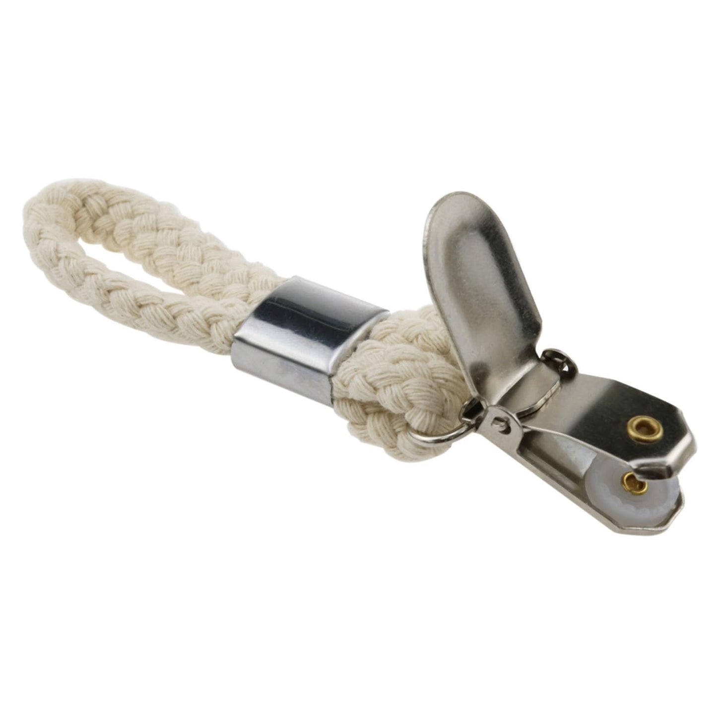 Wantane-Cotton Loop Towel Clip Braided Cotton Loop Towel Metal Clip Towel Clips Braided Suitable for Home, Bathroom, Kitchen, etc-4PCS