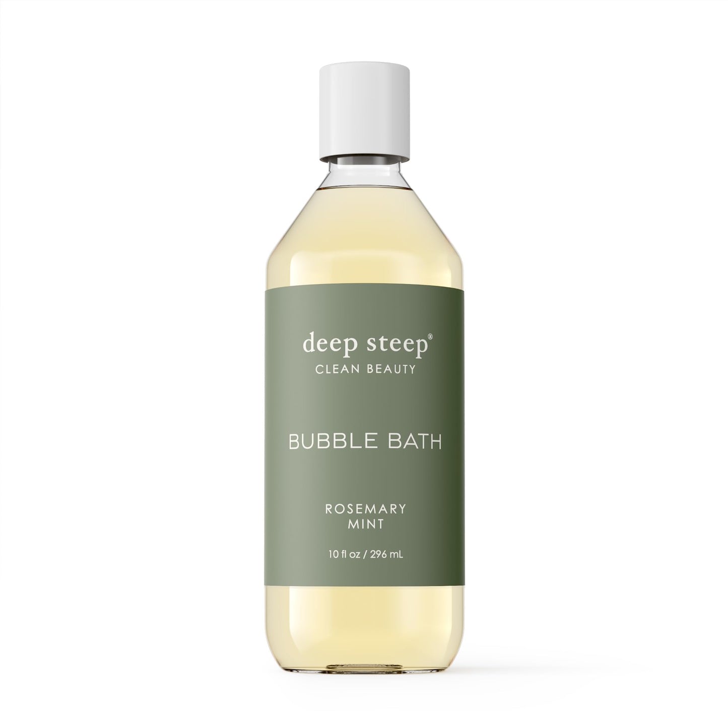 Deep Steep Bubble Bath, Rosemary Mint, 10 oz - Soothing Soak with Shea Butter, Argan Oil, Aloe Vera & Coconut Oil - Vegan, Sulfate-Free, PH-Balanced
