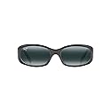 Maui Jim Women's Punchbowl Polarized Rectangular Sunglasses, Black with Blue/Neutral Grey, Small