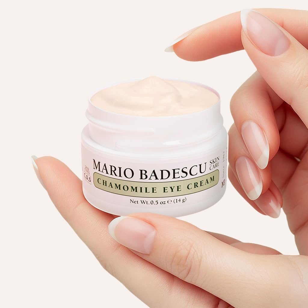 Mario Badescu Chamomile Eye Cream for Combination, Dry or Sensitive Skin, Luxurious & Soothing Eye Care Formulated with Vitamin A & E Oils, Pack of 1