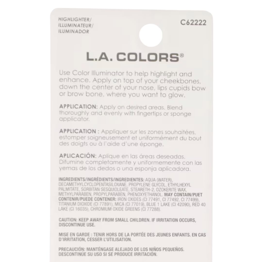 LA Colors Color Illuminator Makeup Stick, Sheer Shimmer 0.13 Oz