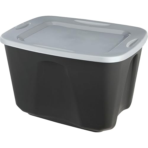 HOME PROD STORAGE 18 Gallon Black Tote