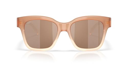 Costa Del Mar Nusa Sunglasses, Sandbar/Copper Silver Mirrored Polarized 580G, 54 mm