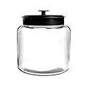 Anchor Hocking Montana 1.5 Gallon Glass Jar with Lid, Black Metal Lid