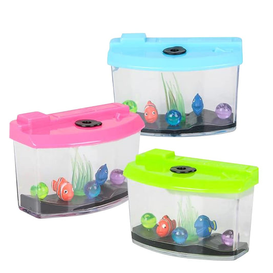 ArtCreativity 3" Growing Aquarium Toy Set – 3 Expanding Fish Grow 5x in Water, Fun Neon Animals, Birthday Gift for Kids Boys & Girls