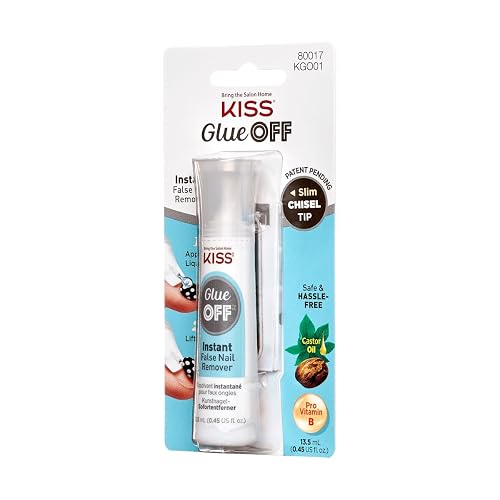 Kiss Glue Off False Nail Remover 13.5 mL (0.45 Us fl.oz) Beauty & Personal Care KISS