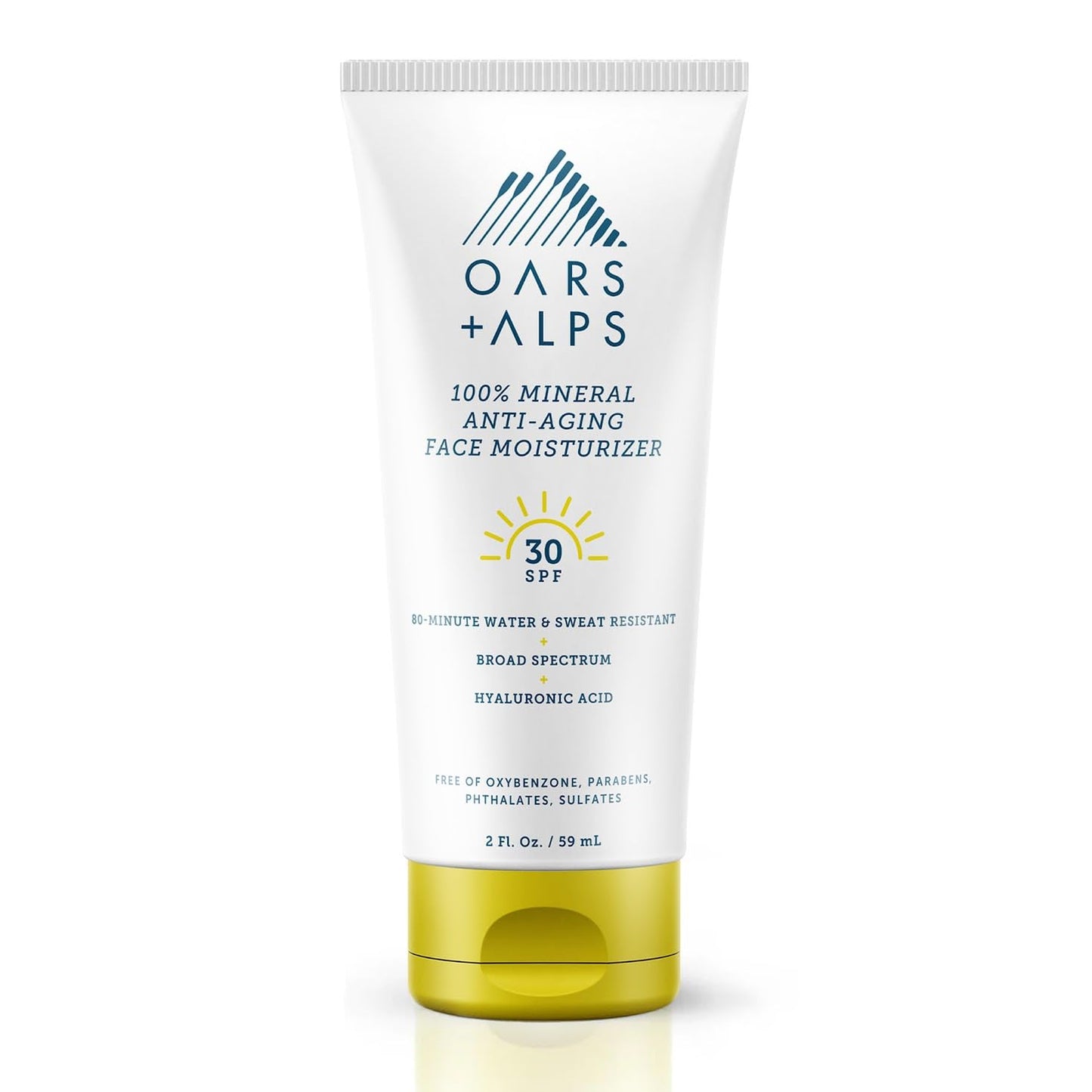 Oars + Alps Mineral Sunscreen for Face & Body, SPF 30 Anti Aging Face Travel Sunscreen & Body Lotion, Infused with Hyaluronic Acid, Vitamin E & B5