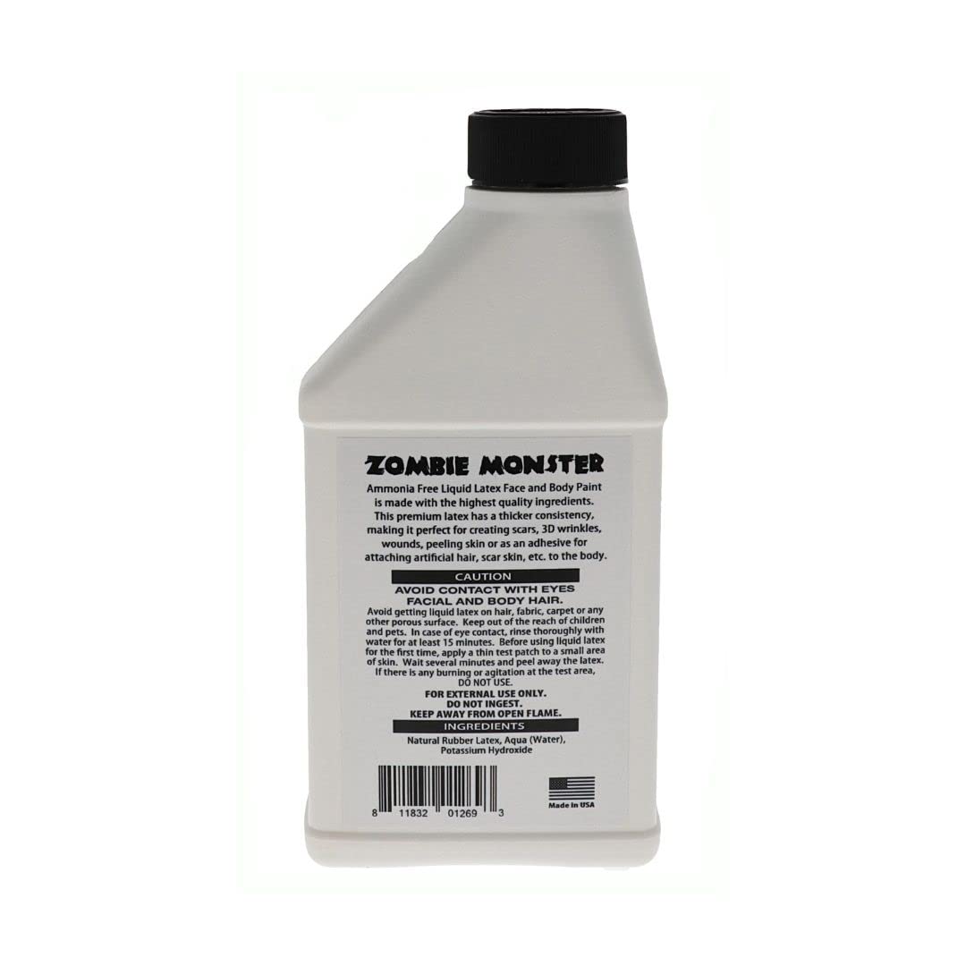 FX Zombie Ammonia Free Liquid Latex (2 Pack) For Halloween Costume, Zombie, Vampire, Monster Make Up & Dress Up, Special Effects, Parties and Cosplay