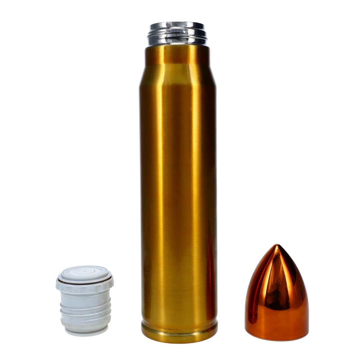 BlackCanyon Outfitters Bullet BRASSBUL Water Bottle 25-Ounce Insulated Water Canteen - Hunting Accessory