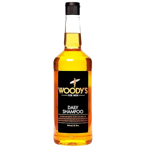 Woody's Daily Shampoo for Men - Sulfate-Free, All-Natural & Organic Scalp Cleanser for Healthy Hair, 32 fl oz
