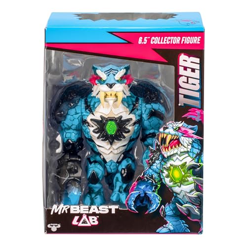 MrBeast Lab Apex Beast Tiger Collector Figure – 6.25" Articulated Action Toy with Chomp Jaw, Extreme Detailing & Premium Packaging (Styles Vary)