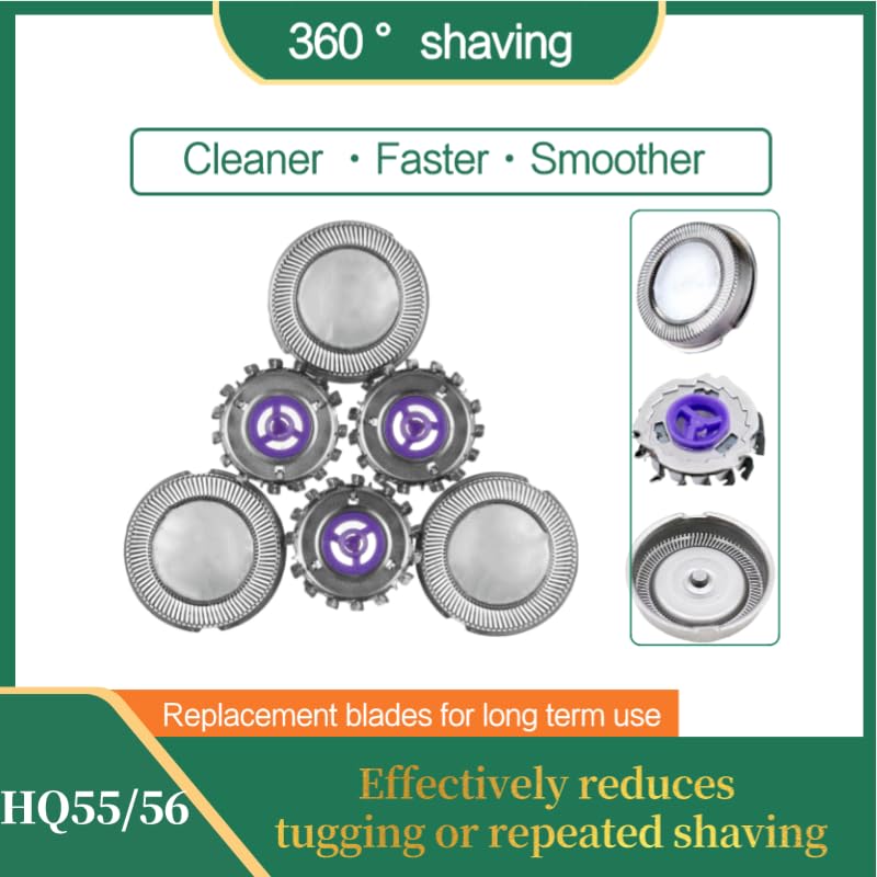 3 Pack HQ55 HQ56 Replacement Heads Fit for Norelco Shaver 5814XL 5825XL 5822XL 5821XL 7810XL 5803XL 5802XL 5801XL,Premium Replacement Blades for Men's Beauty and Personal Care BNVXR