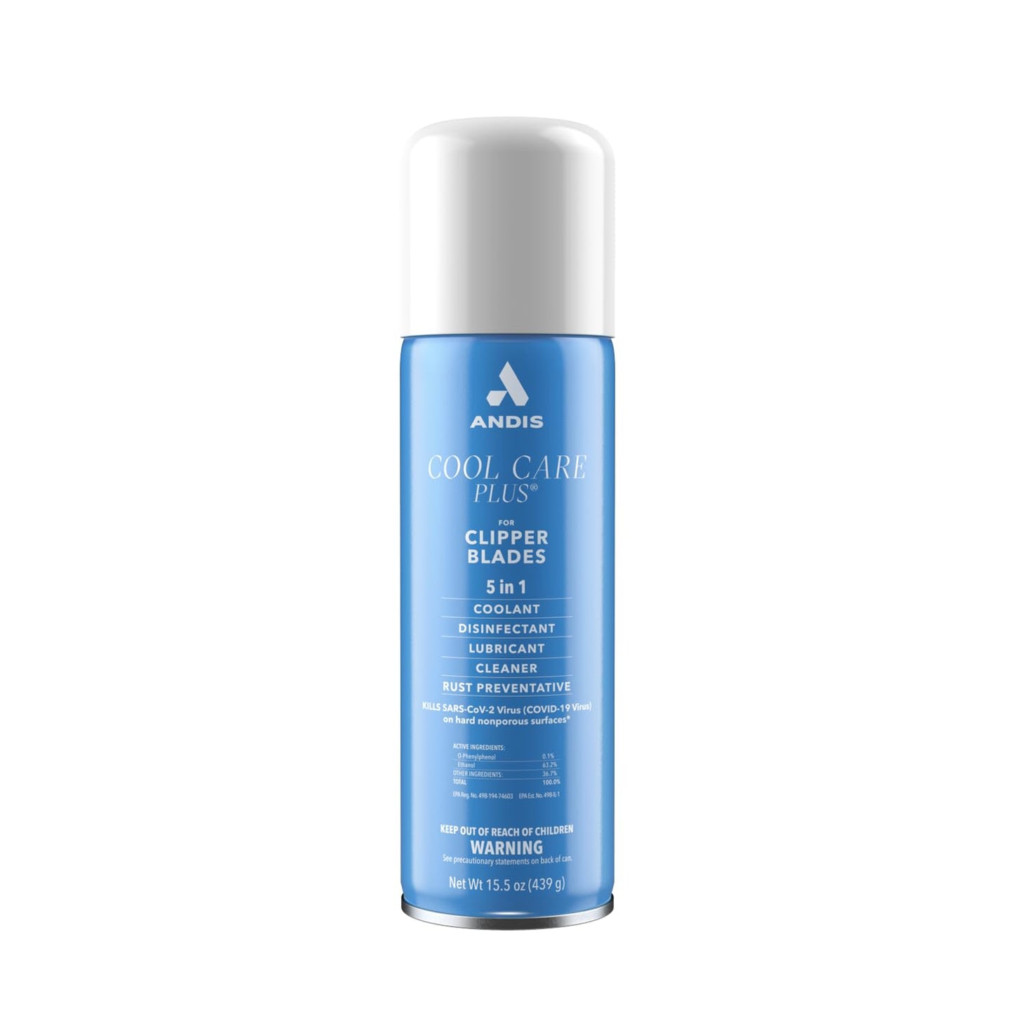 Andis 12750 Cool Care Plus 5-in-1 Clipper Spray, 15.5 oz Can, Blade Care and Treatment Beauty and Personal Care Andis