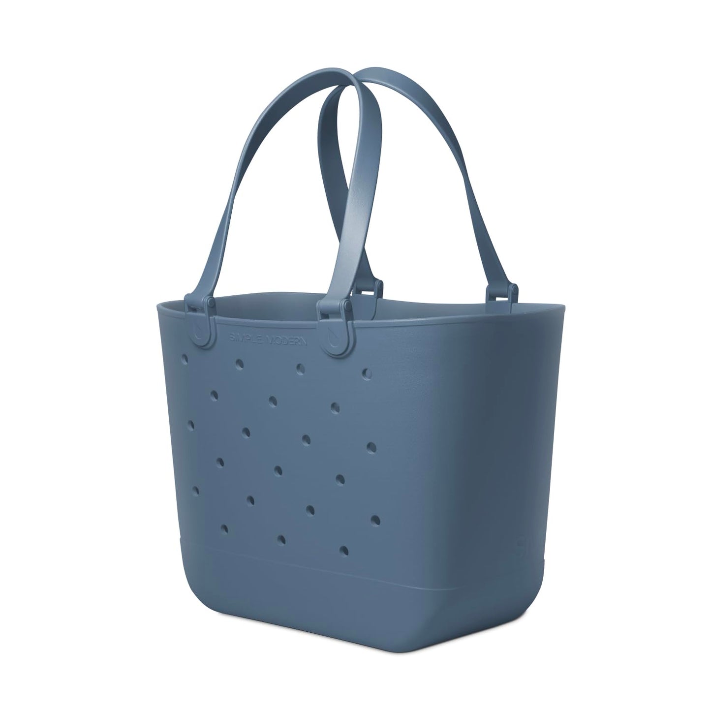 Simple Modern Extra-Large Beach Bag | Waterproof Getaway Rubber Tote with Zipper Pocket for Travel, Pool, Boat, Groceries, Sports | Blue Dune