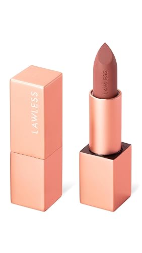 Lawless Women's Forget the Filler Lip-Plumping Line-Smoothing Satin Cream Lipstick, Morocco, 0.1 Ounce