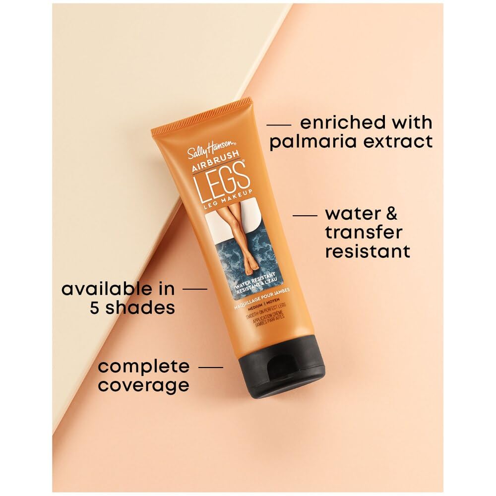 Sally Hansen Airbrush Legs®, Leg Makeup, Medium, Easy Application, Flawless Looking Legs, Water Resistant, Transfer Proof Lotion Beauty and Personal Care Sally Hansen