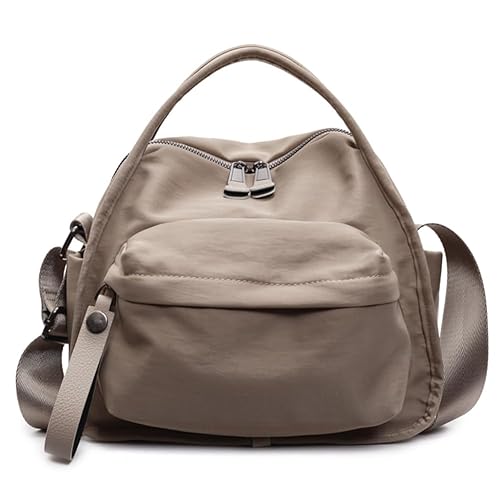 Cohawk Solid Color Nylon Crossbody Bag for Women Soft Handbag with Top Handle Casual Shoulder Bag Elegant Square Purse