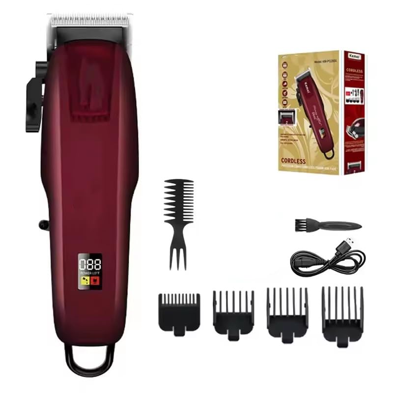QDKVTNDJZ Men's Haircut Machine LCD Cordless&Corded Barber Clippers for Hair Cutting & Grooming Rechargeable Beard Trimmer Beauty and Personal Care QDKVTNDJZ