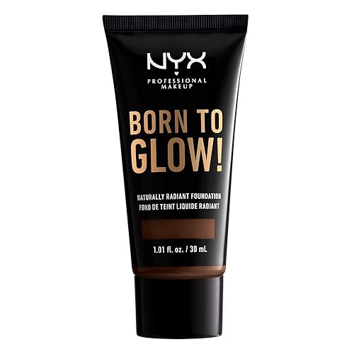 NYX PROFESSIONAL MAKEUP Born To Glow Naturally Radiant Foundation, Medium Coverage - Chestnut