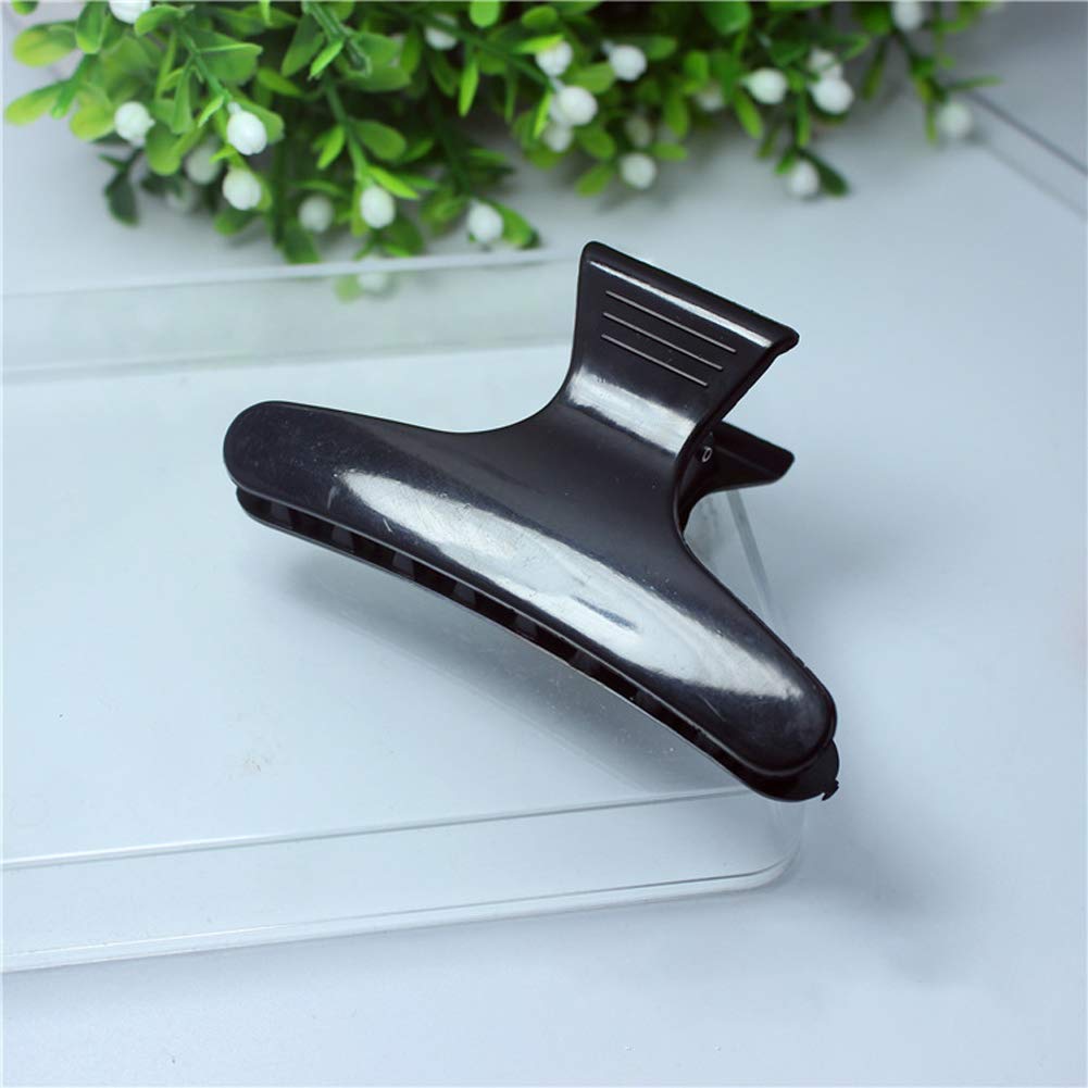 12 Pcs Black Butterfly Hair Clamps Hair Clips Hair Styling Sectioning Claw Hairdressing Salon Tool