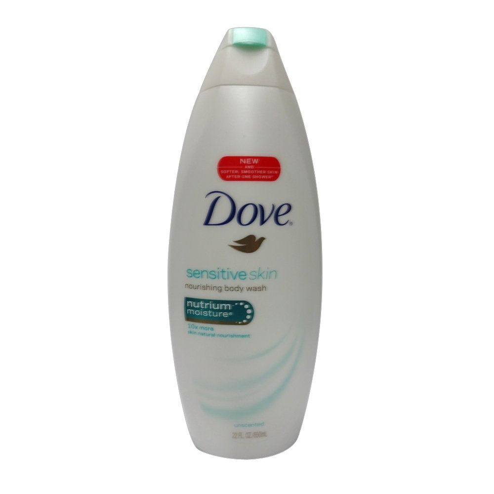 Dove Sensitive Skin Nourishing Body Wash, Unscented 22 oz
