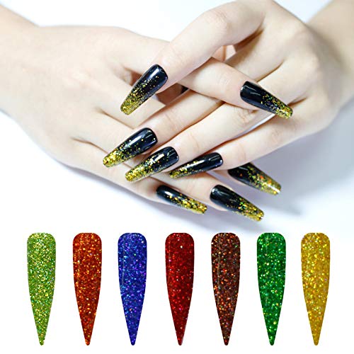 XICHEN 24 Colors Nail Art Make Up Glitter Shimmer Dust Powder Decoration