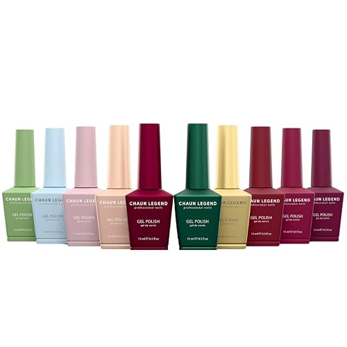 Chaun Legend UV LED Gel Nail Polish 0.5 Ounce Long Lasting, Bubble Free, Quick Dry High Shine - Holiday Collection 2024 Beauty & Personal Care Chaun Legend Professional Nails