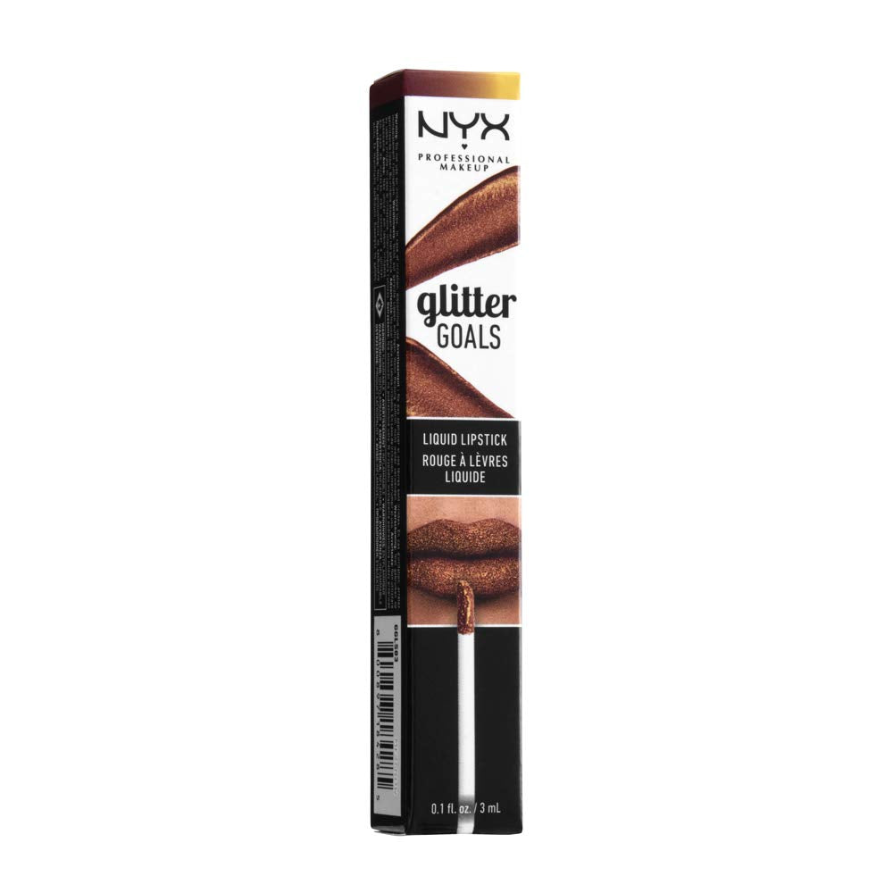 NYX PROFESSIONAL MAKEUP Glitter Goals Liquid Lipstick - Crystal Crush, Plum With Gold Glitter