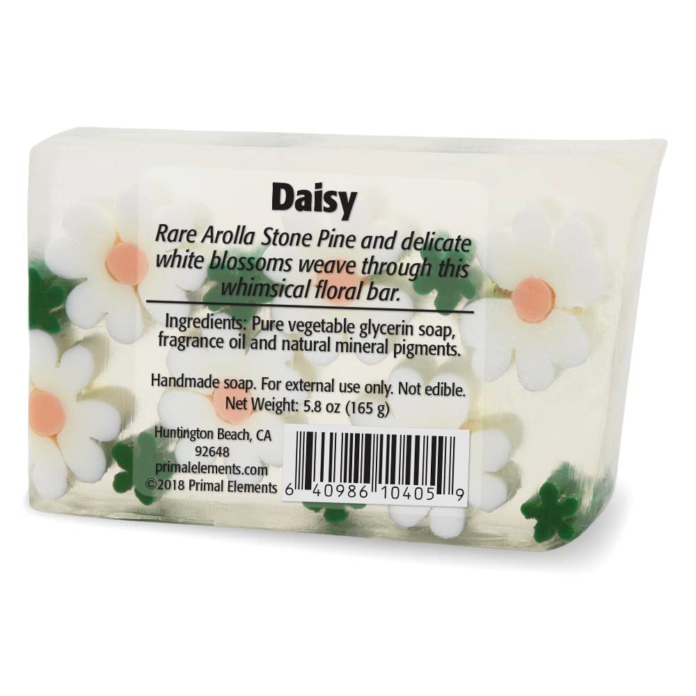 Primal Elements Daisy Wrapped Bar Soap, 5.8 Ounce